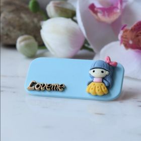 детска шнола с кукличка  в синьо